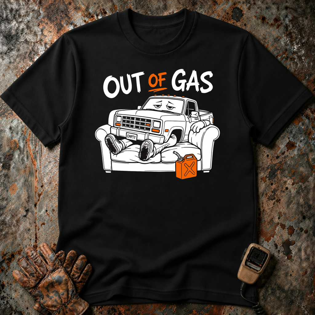 Out Of Gas | Trucker T-shirt