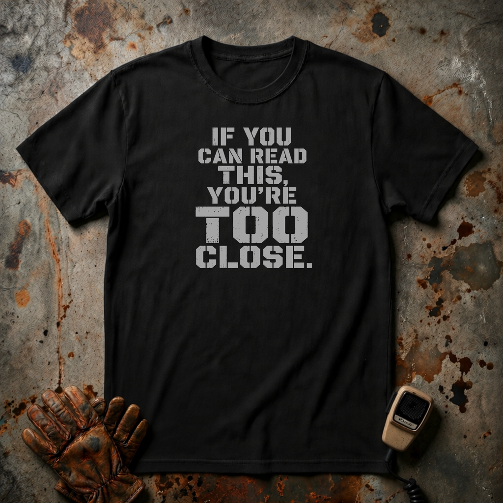 If You Can Read This You Are Too Close | Trucker T-shirt