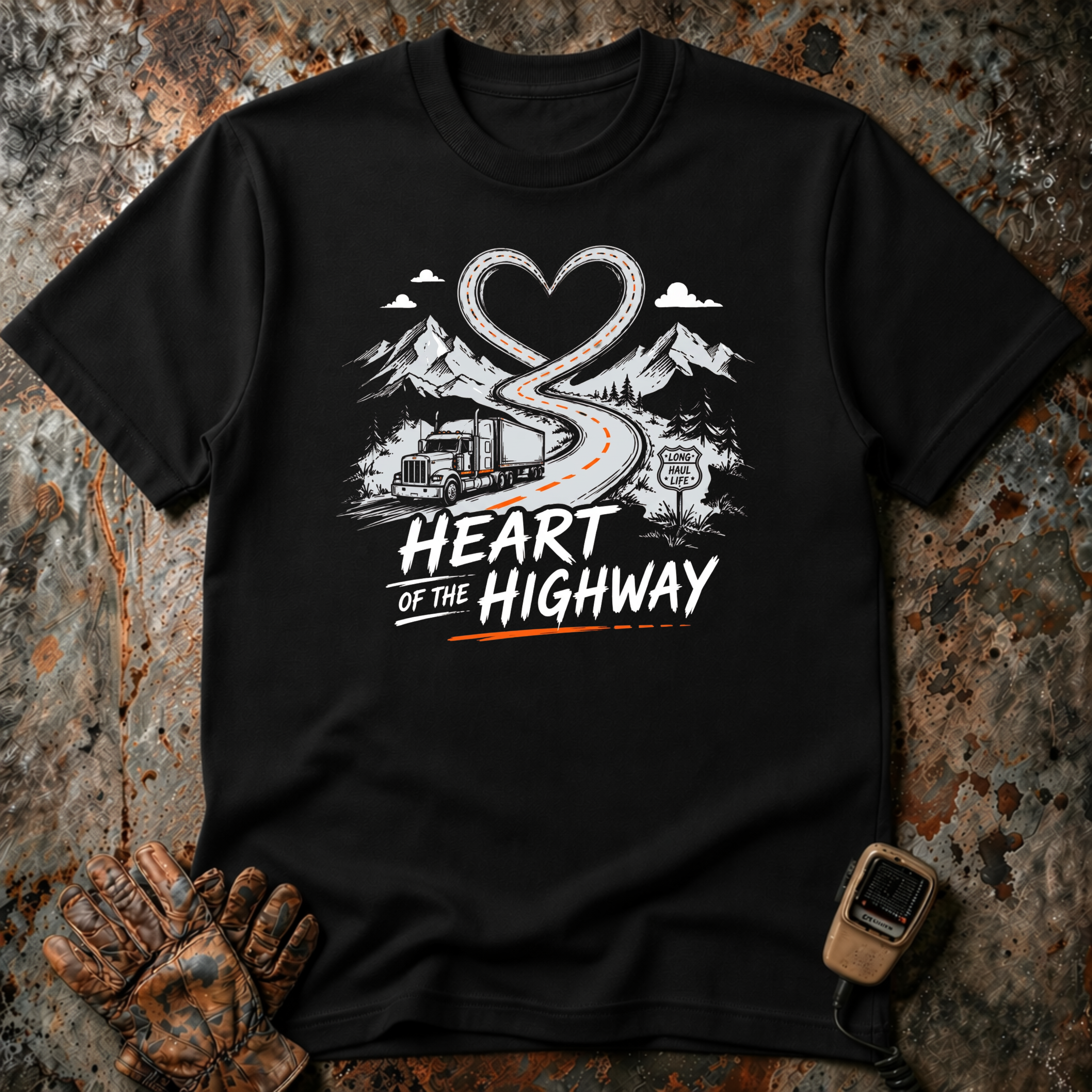 Heart Of The Highway | Trucker T-shirt
