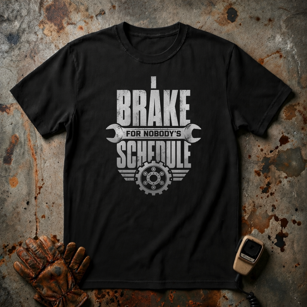 I Brake For Nobody's Schedule  | Trucker T-shirt