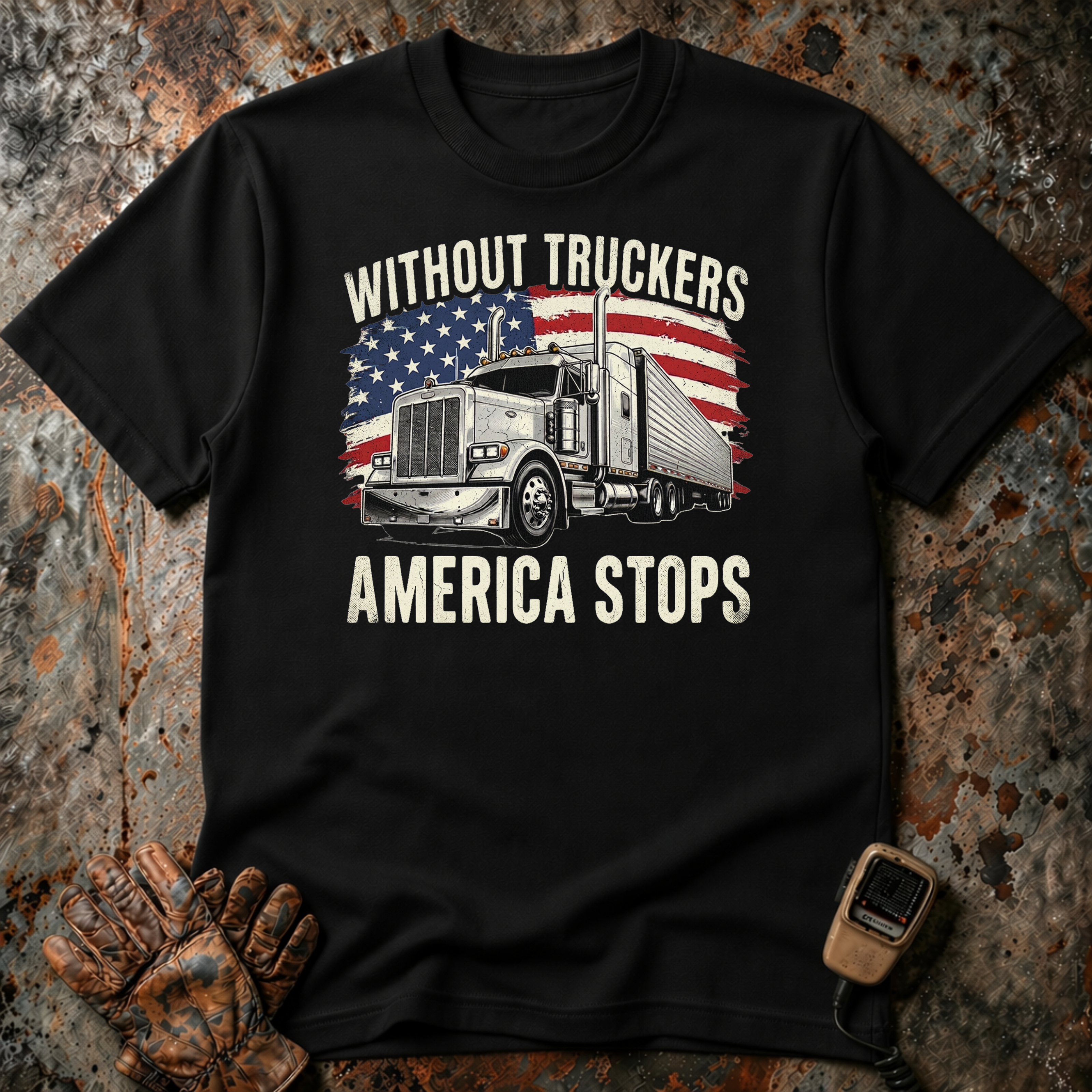 Without Truckers America Stops | Trucker T-shirt