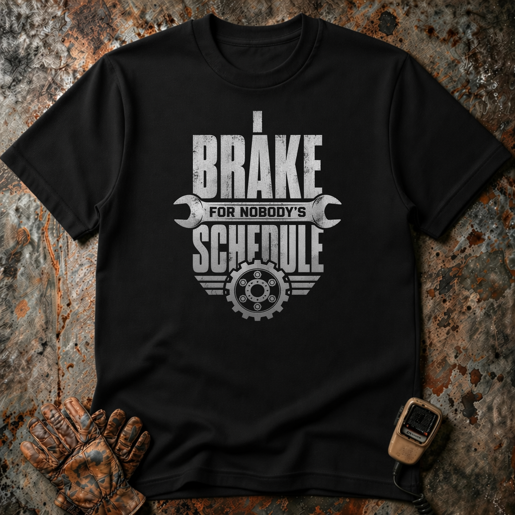 I Brake For Nobody's Schedule | Trucker T-shirt