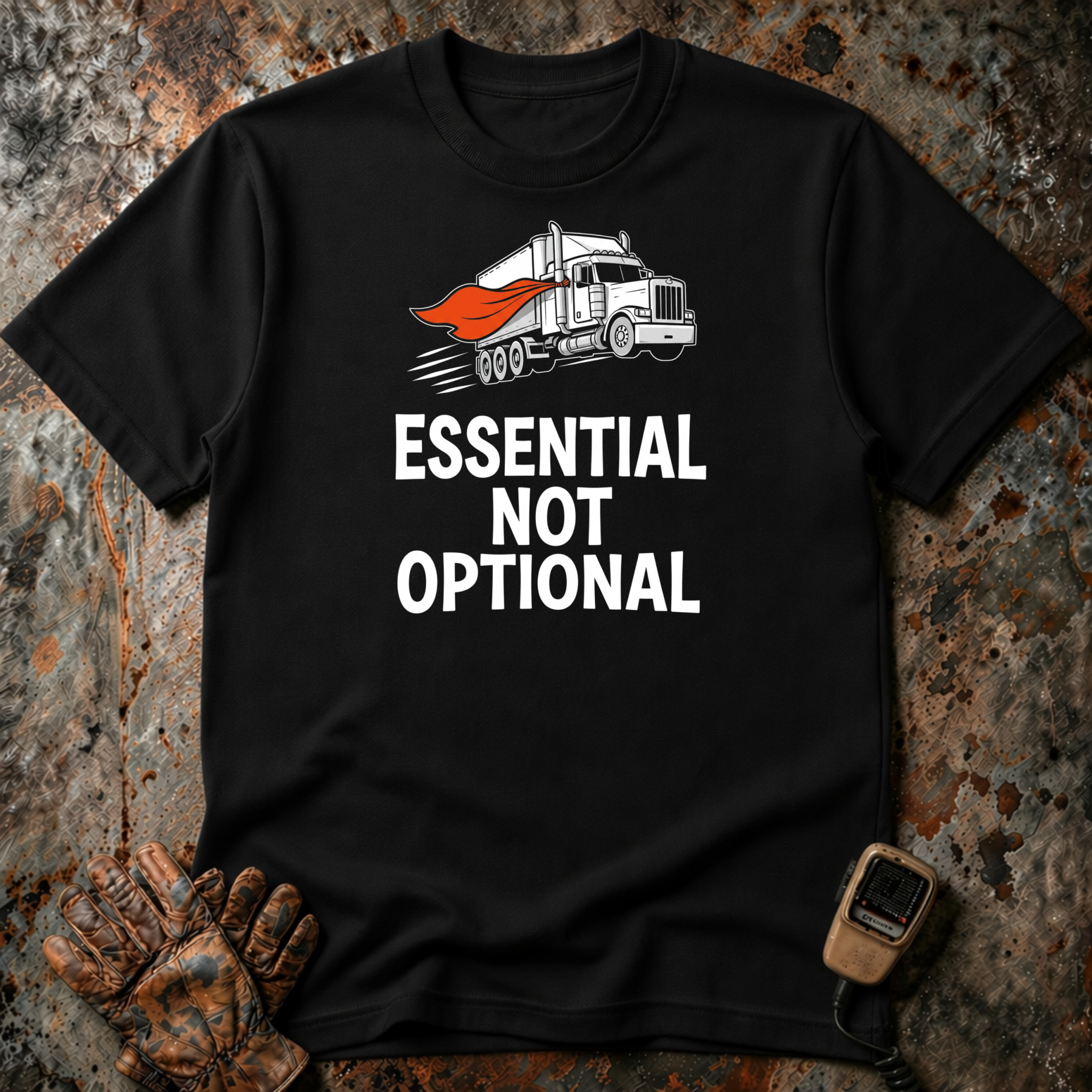 Essential Not Optional | Trucker T-shirt