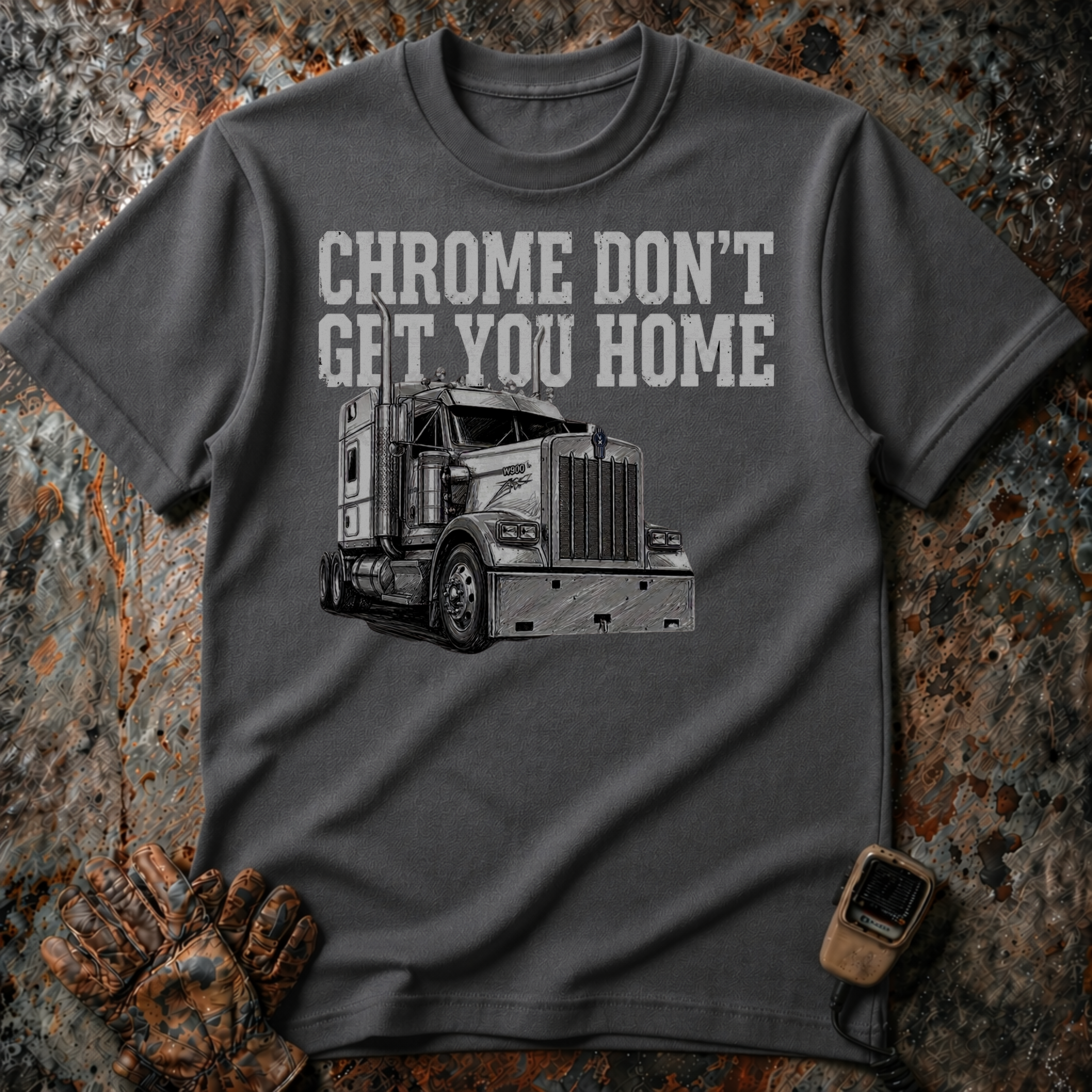Chrome Don't Get You Home | Trucker T-shirt