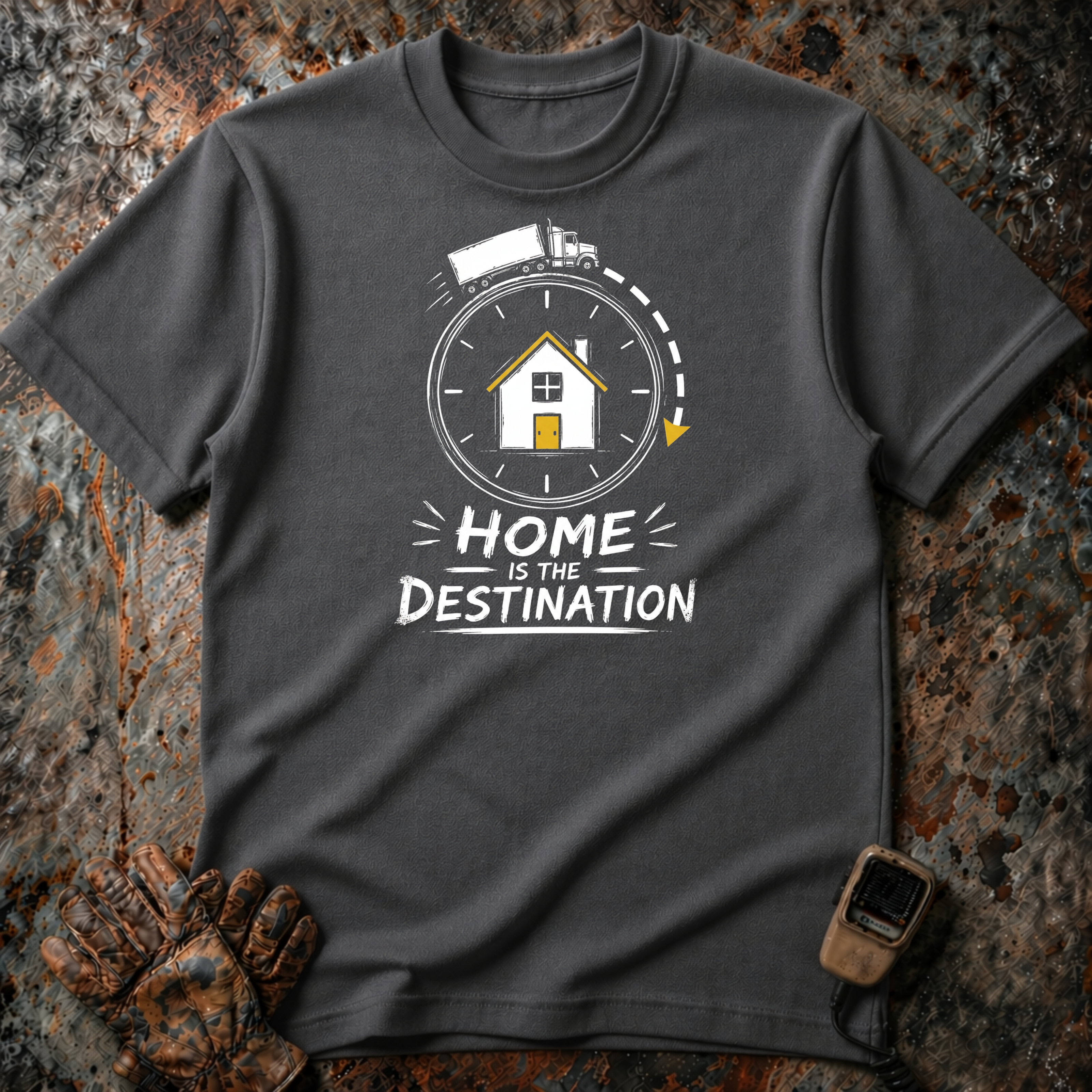 Home Is The Destination | Trucker T-shirt