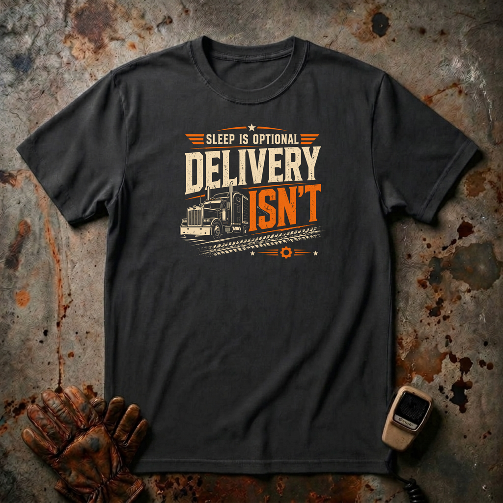 Delivery Is Optional Sleep Isn't | Trucker T-shirt