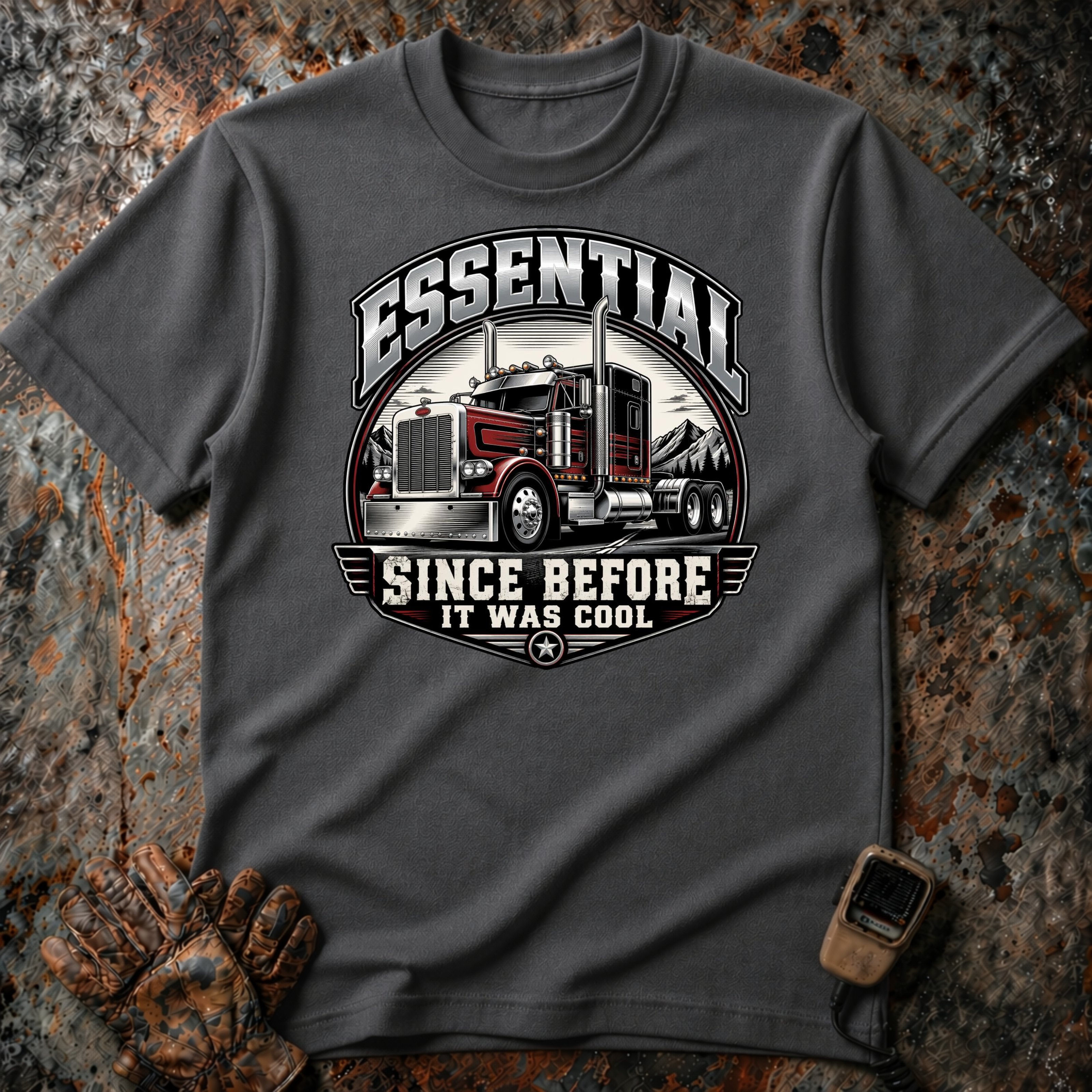 Essential Since Before It Was Cool | Trucker T-shirt