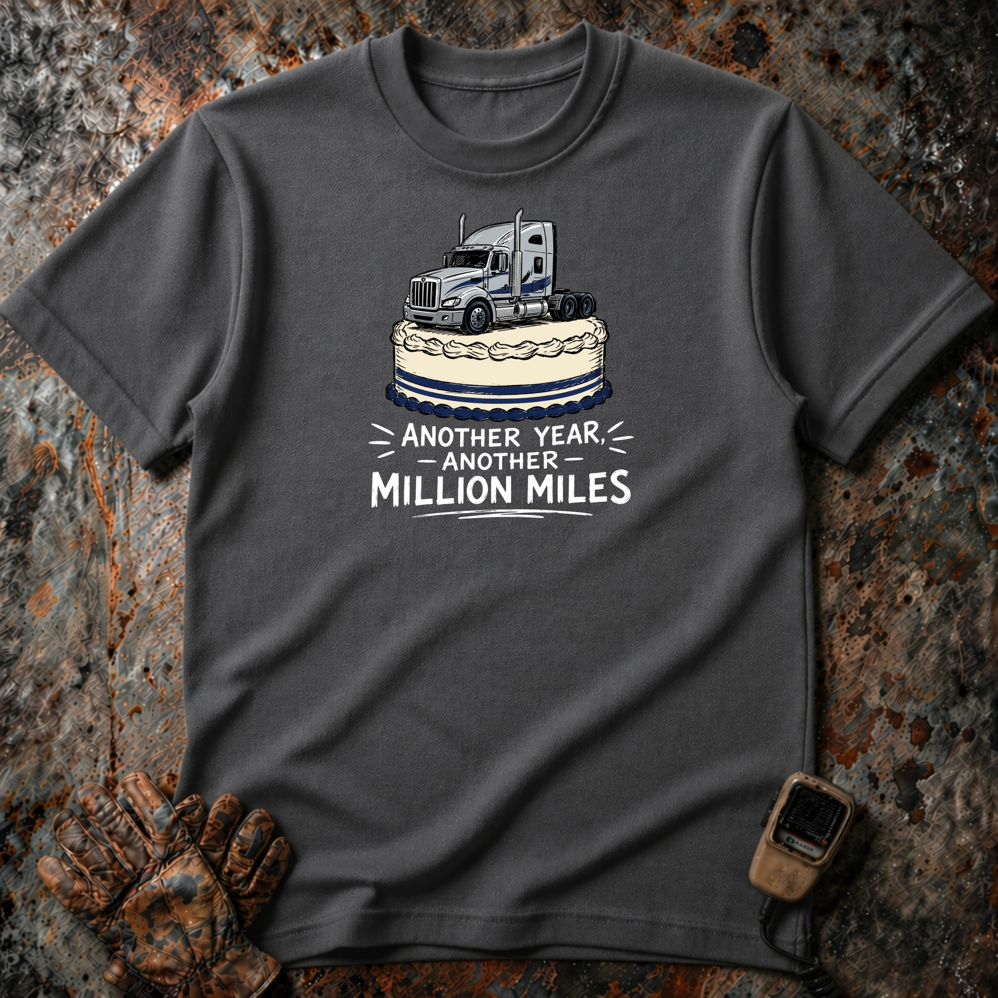Another Year Another Million Miles | Trucker T-shirt