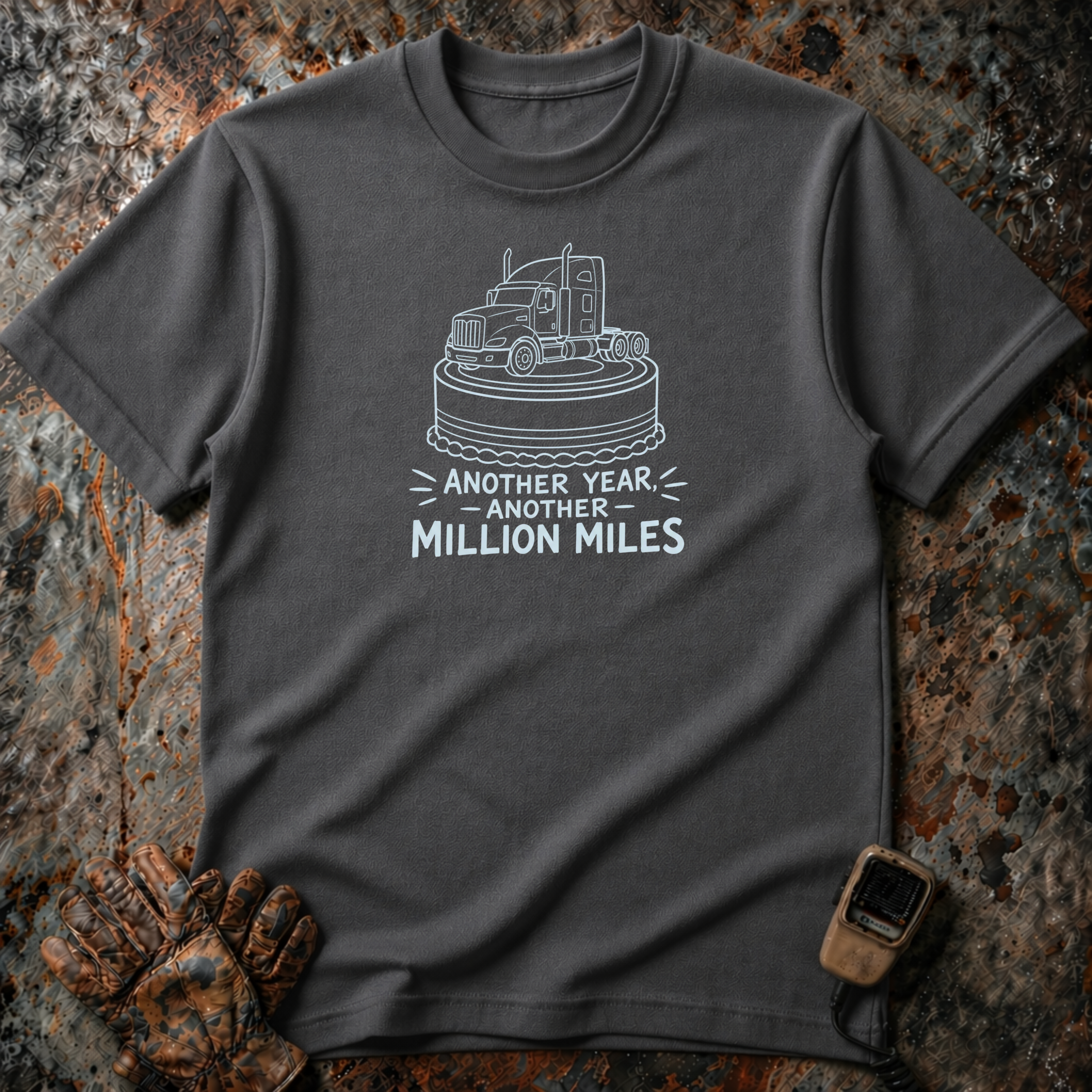 Another Year Another Million Miles | Trucker T-shirt