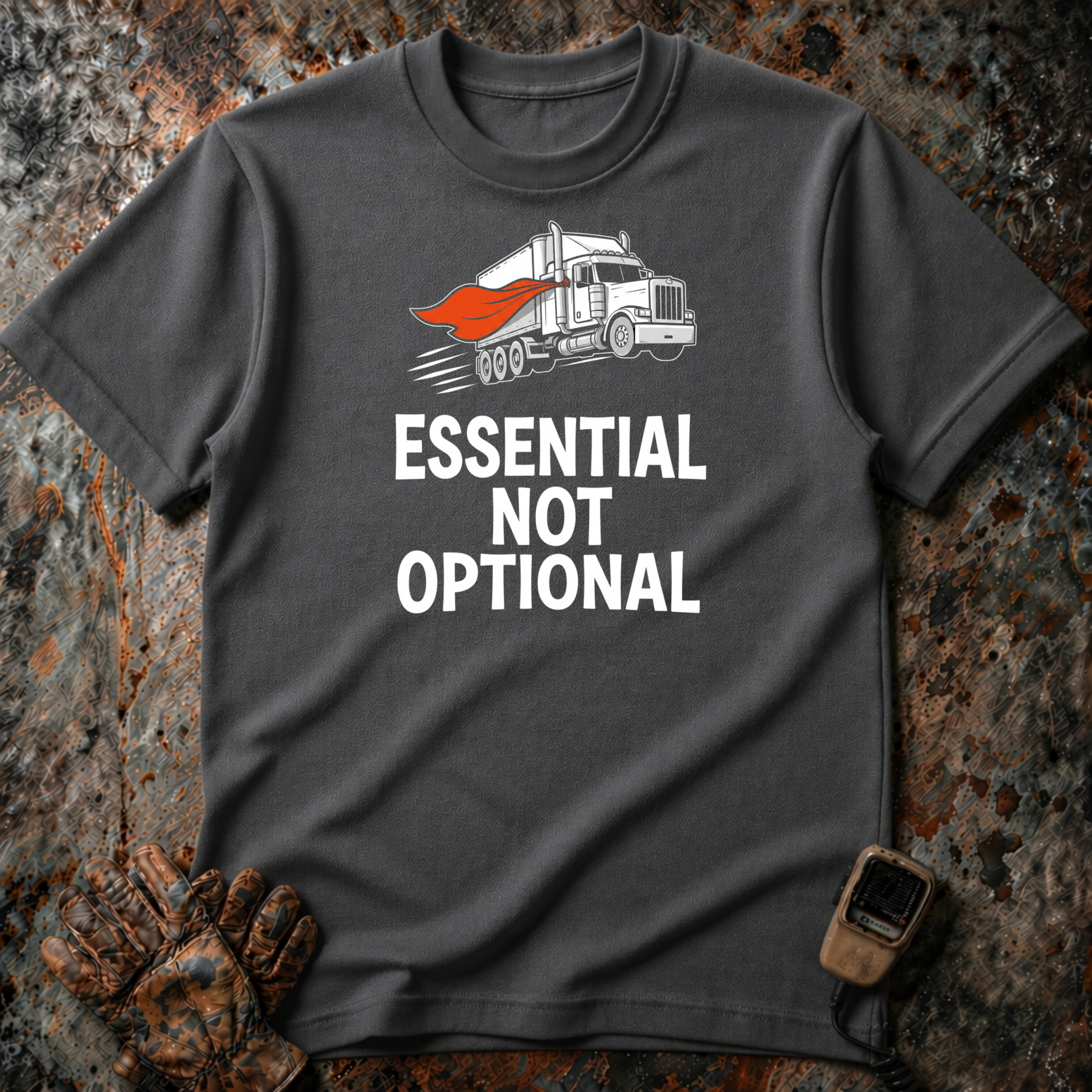 Essential Not Optional | Trucker T-shirt