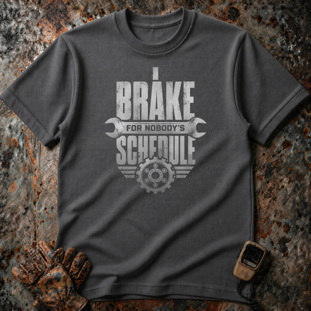 I Brake For Nobody's Schedule | Trucker T-shirt