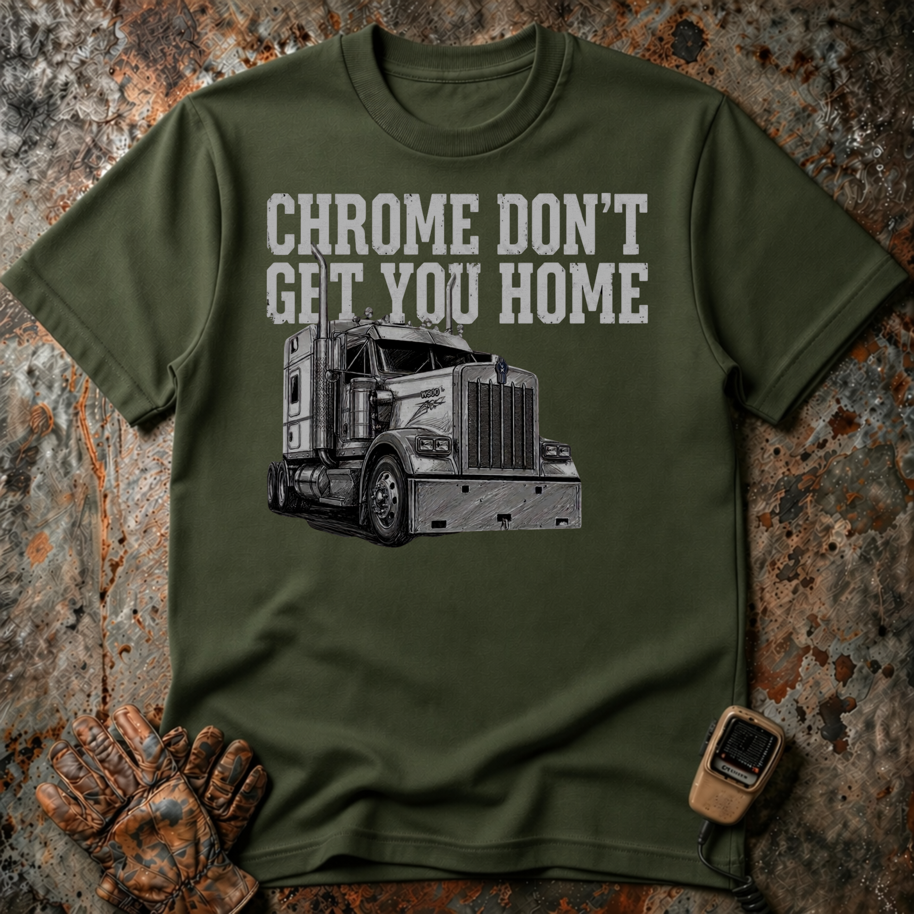 Chrome Don't Get You Home | Trucker T-shirt