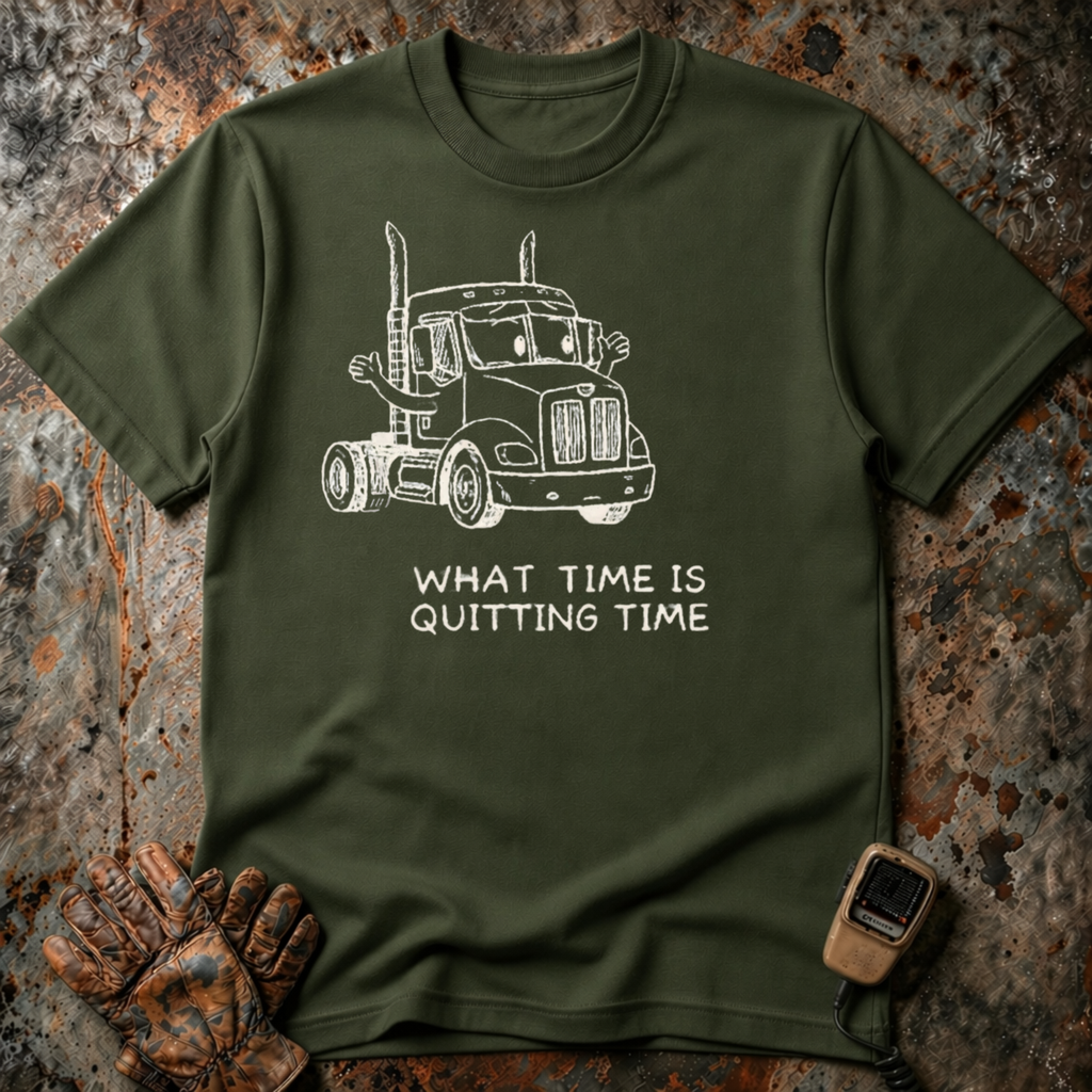 What Time Is Quitting Time  | Trucker T-shirt