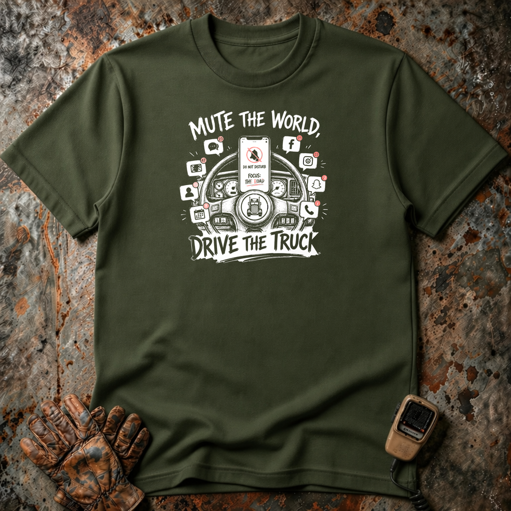 Mute The World Drive The Truck | Trucker T-shirt
