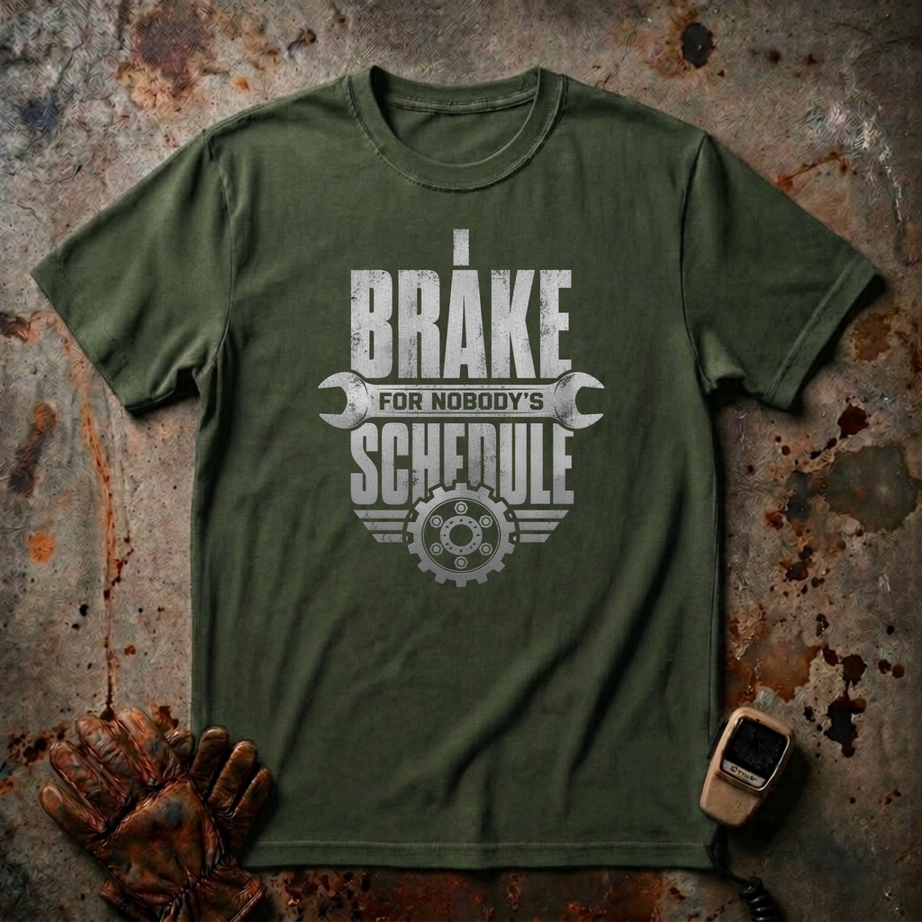 I Brake For Nobody's Schedule  | Trucker T-shirt