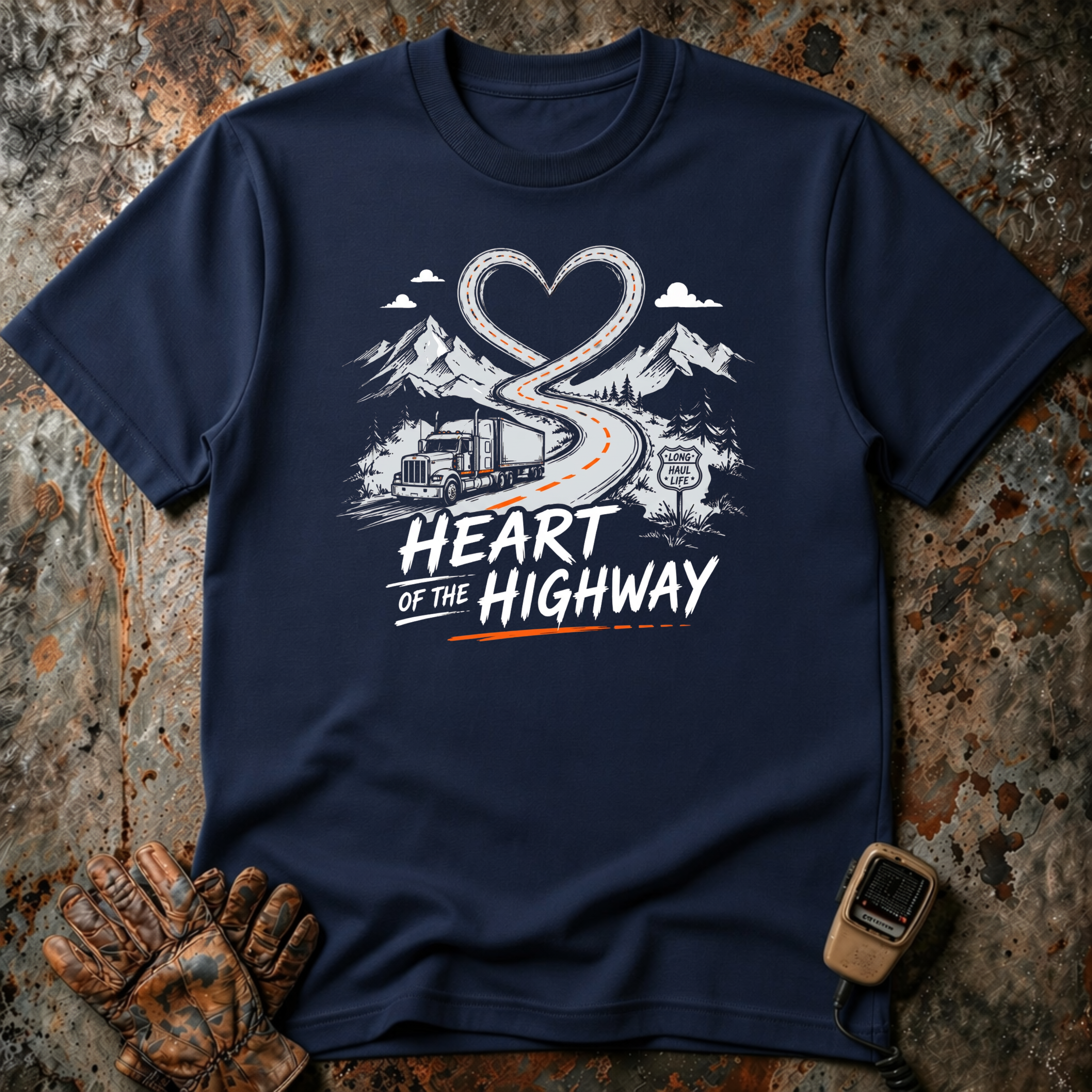 Heart Of The Highway | Trucker T-shirt