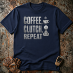 Coffee Clutch Repeat | Trucker T-shirt