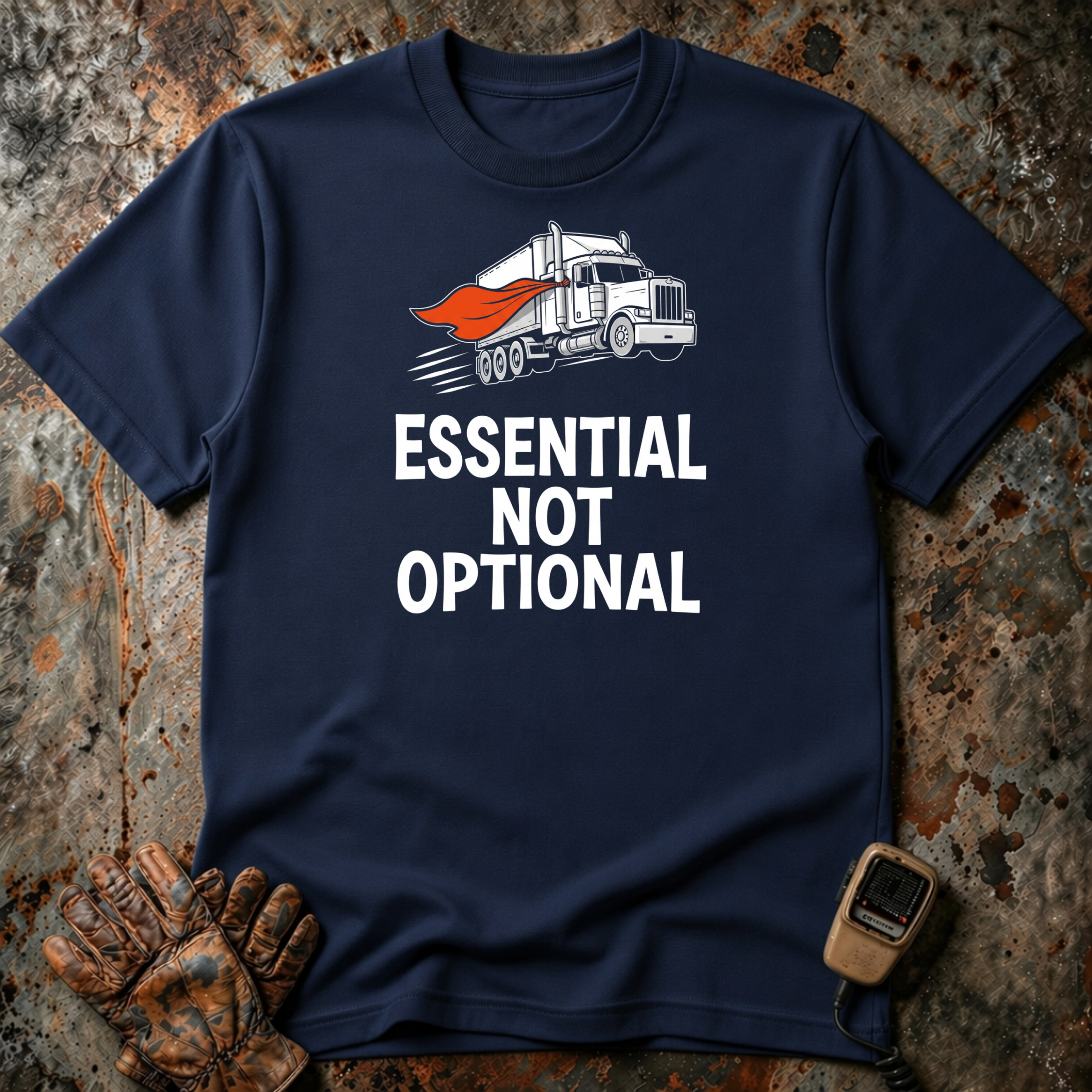 Essential Not Optional | Trucker T-shirt