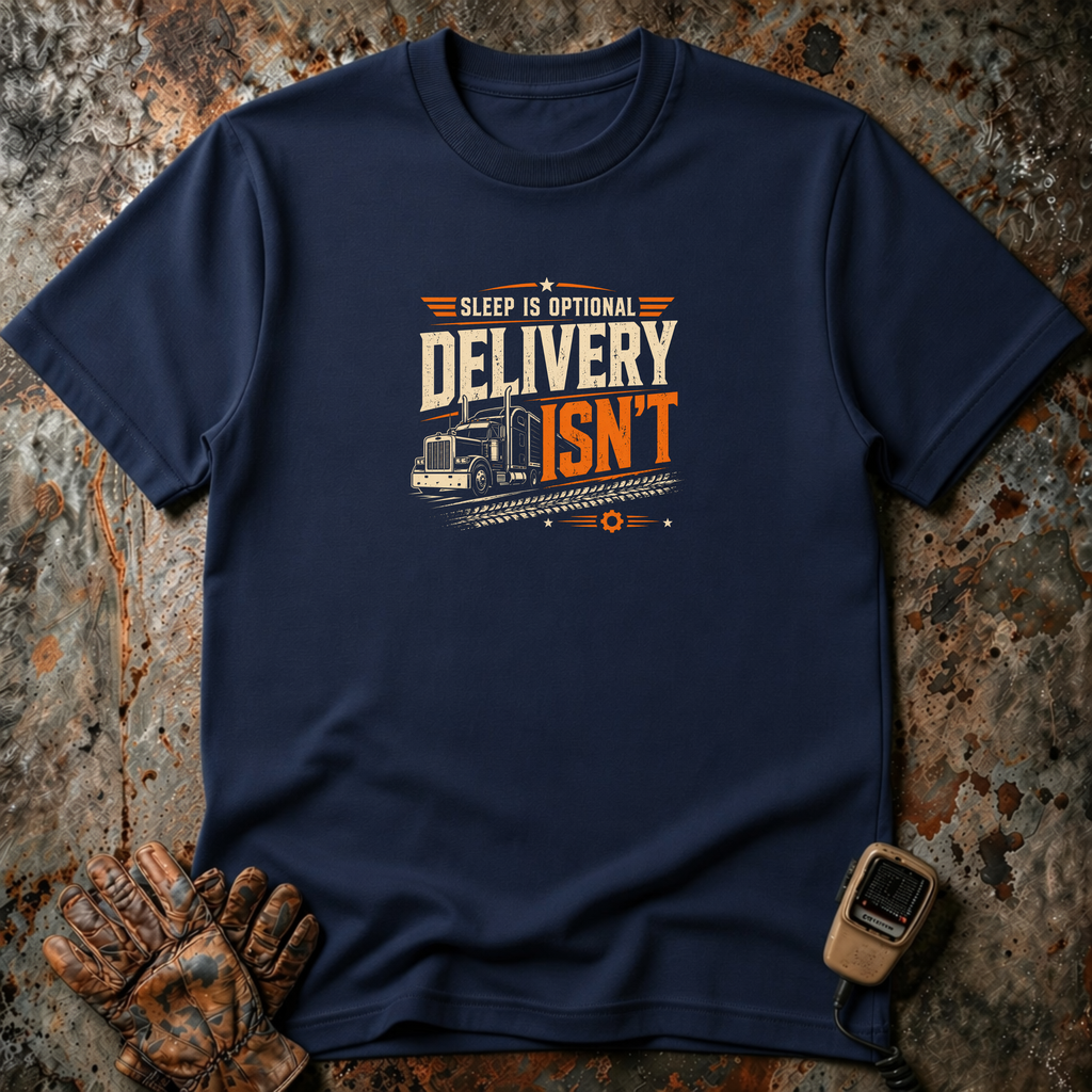 Sleep Is Optional Delivery Is Not | Trucker T-shirt