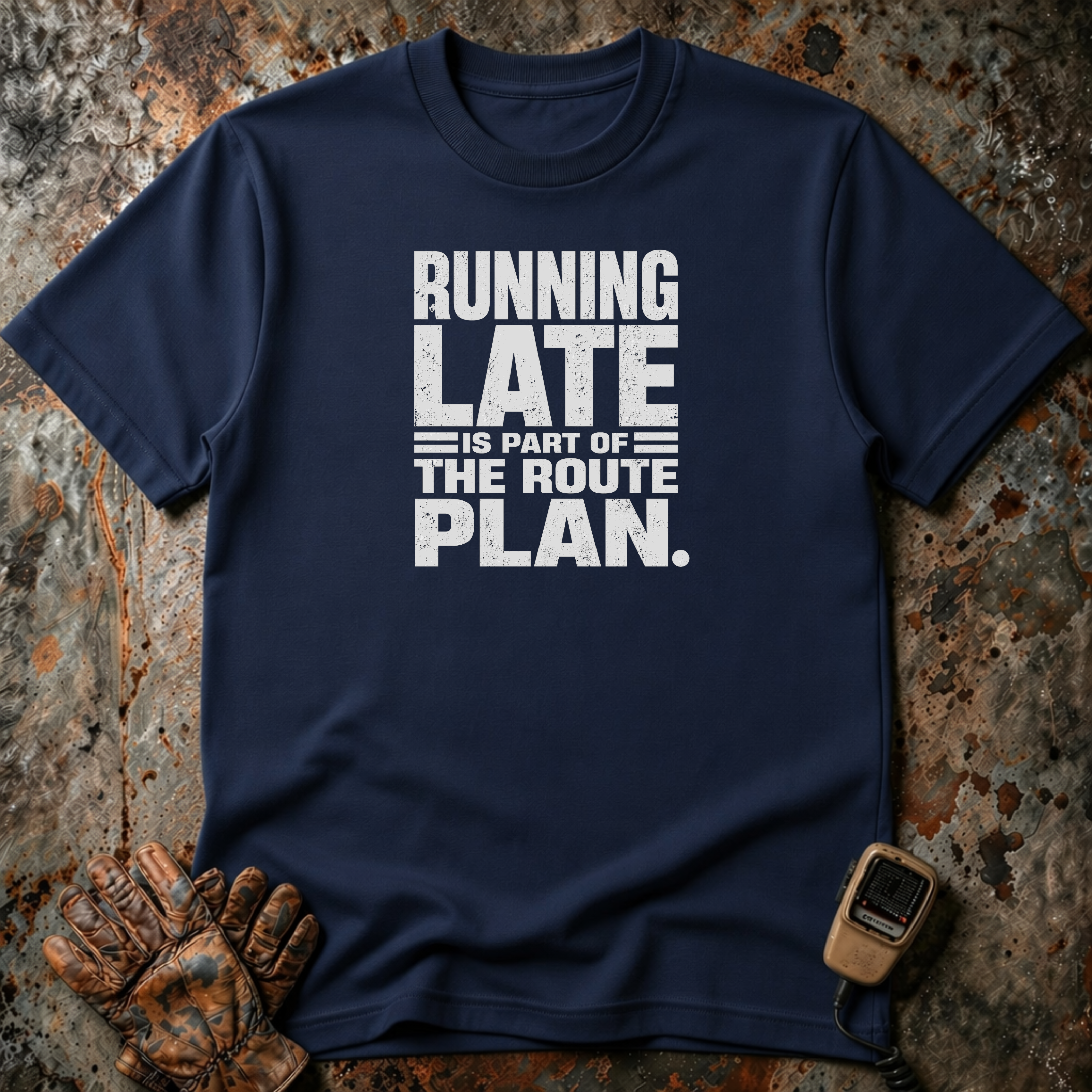 Running Late Is Part of Route The Route Plan | Trucker T-shirt