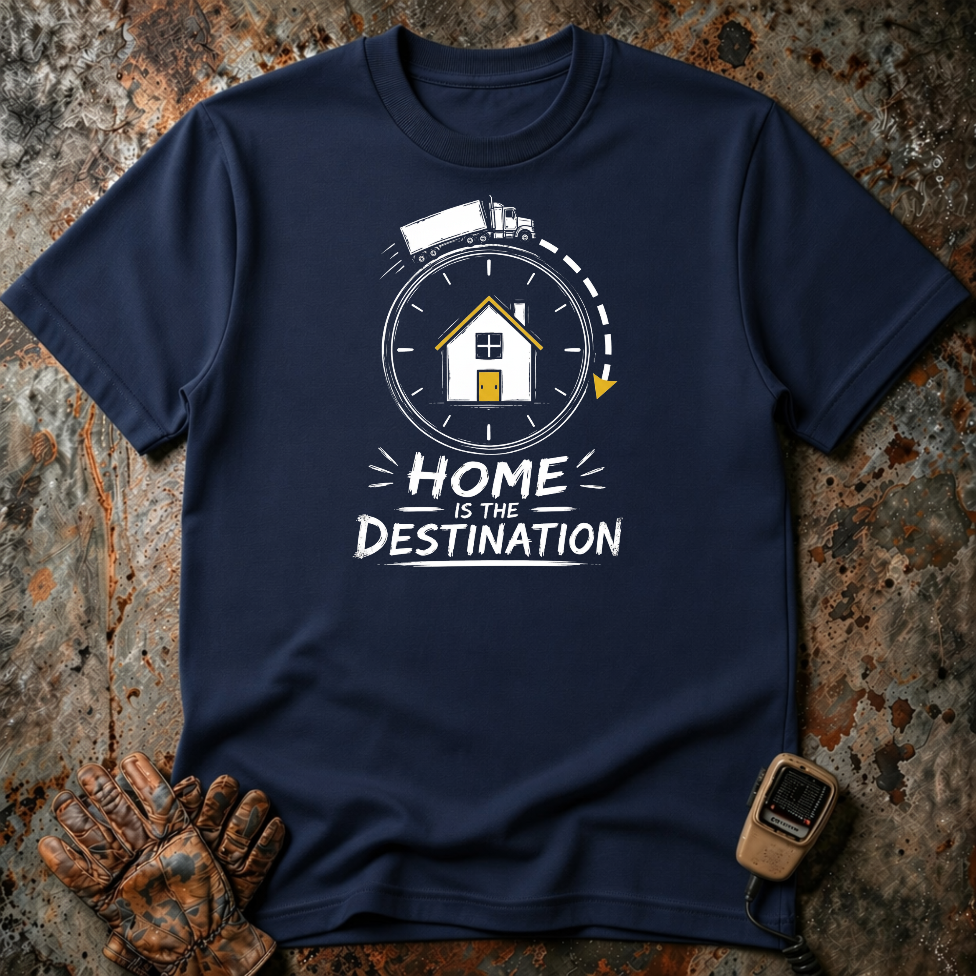 Home Is The Destination | Trucker T-shirt