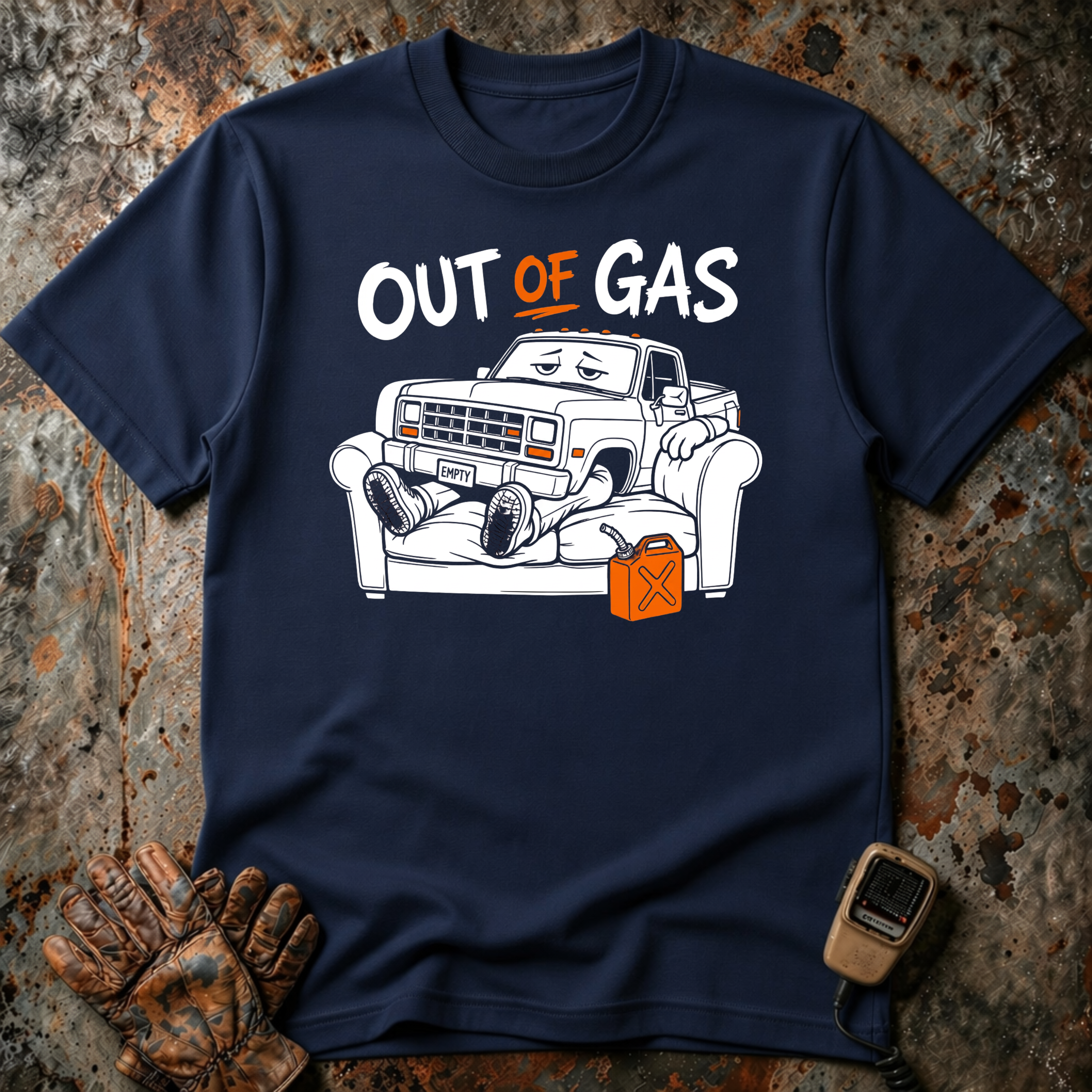 Out Of Gas | Trucker T-shirt