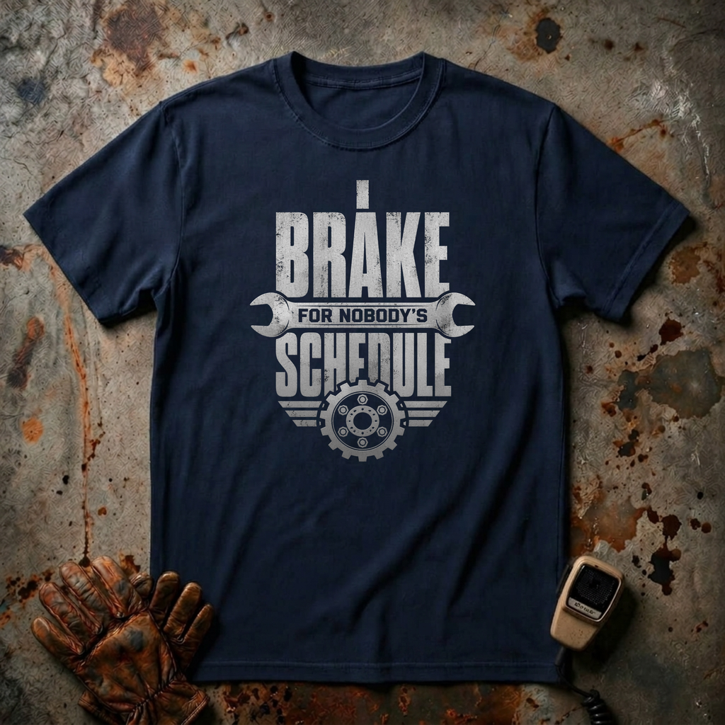 I Brake For Nobody's Schedule  | Trucker T-shirt