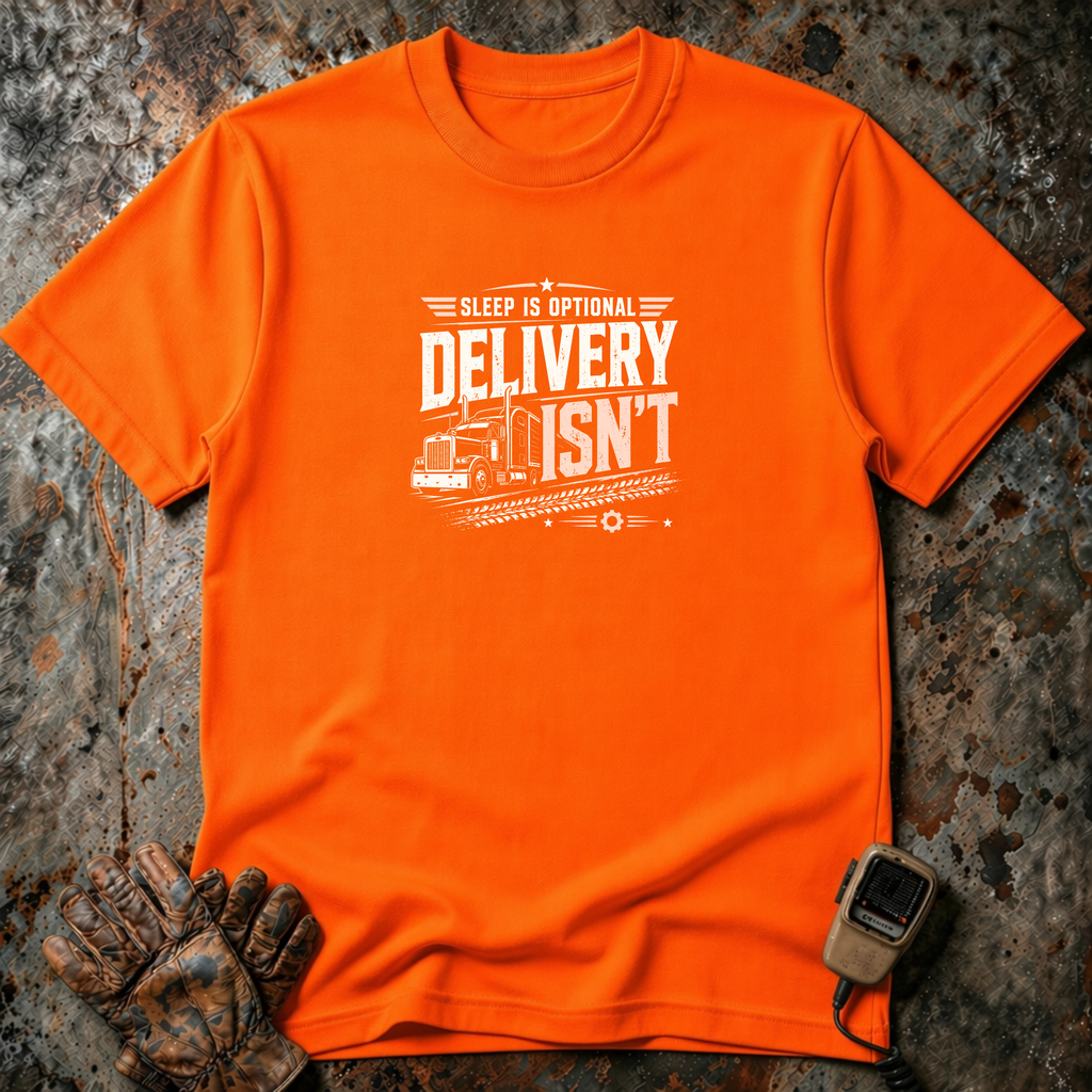 Sleep Is Optional Delivery Is Not | Trucker T-shirt