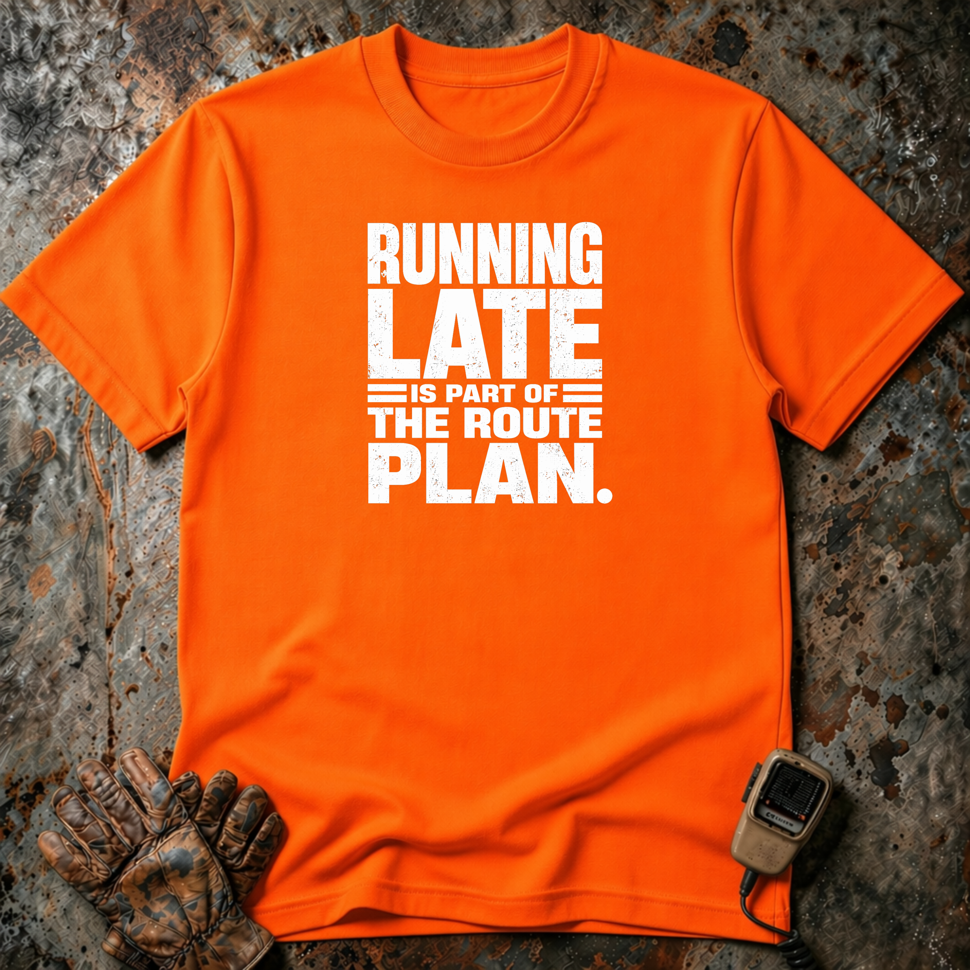 Running Late Is Part of Route The Route Plan | Trucker T-shirt