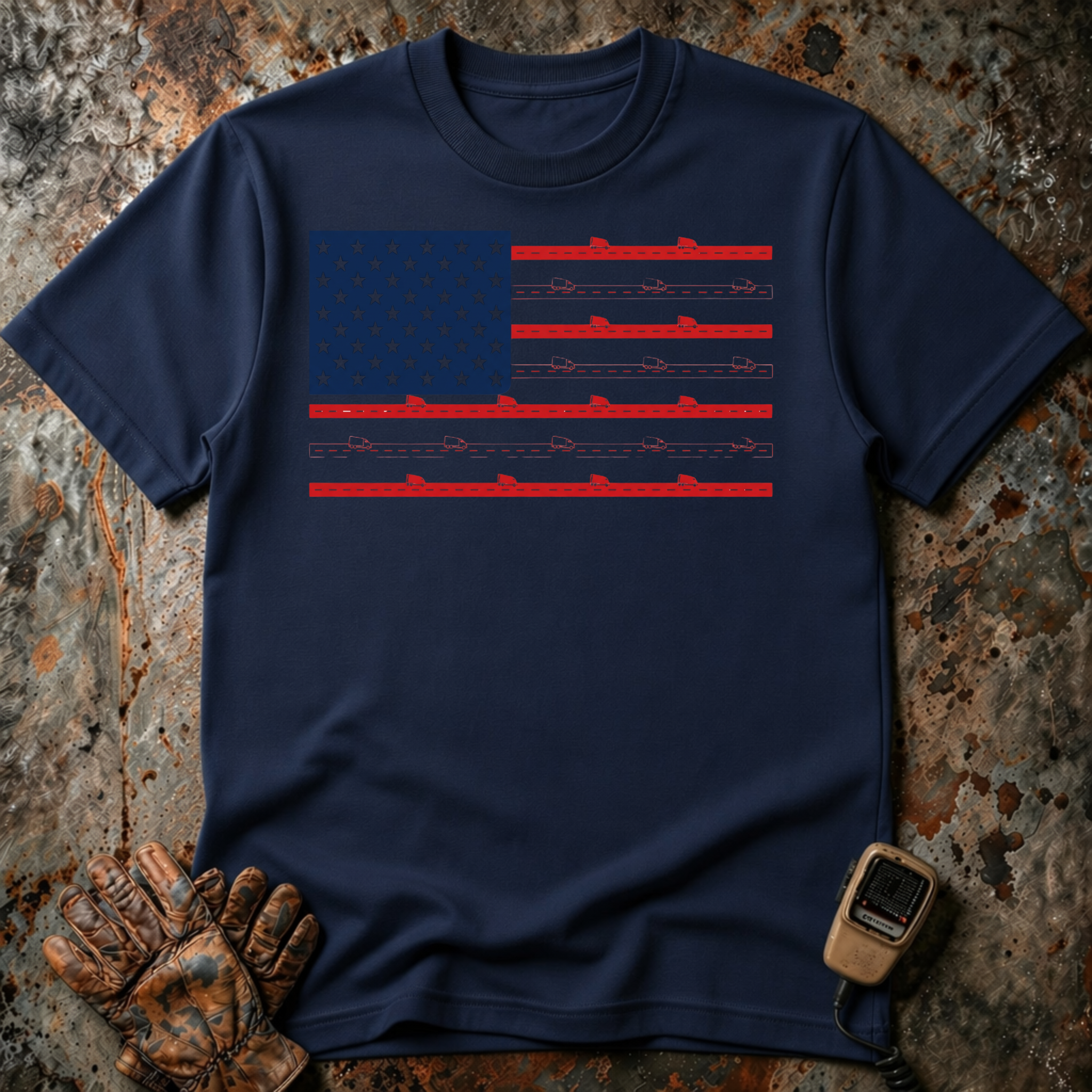 The USA Trucking Flag | T-shirt