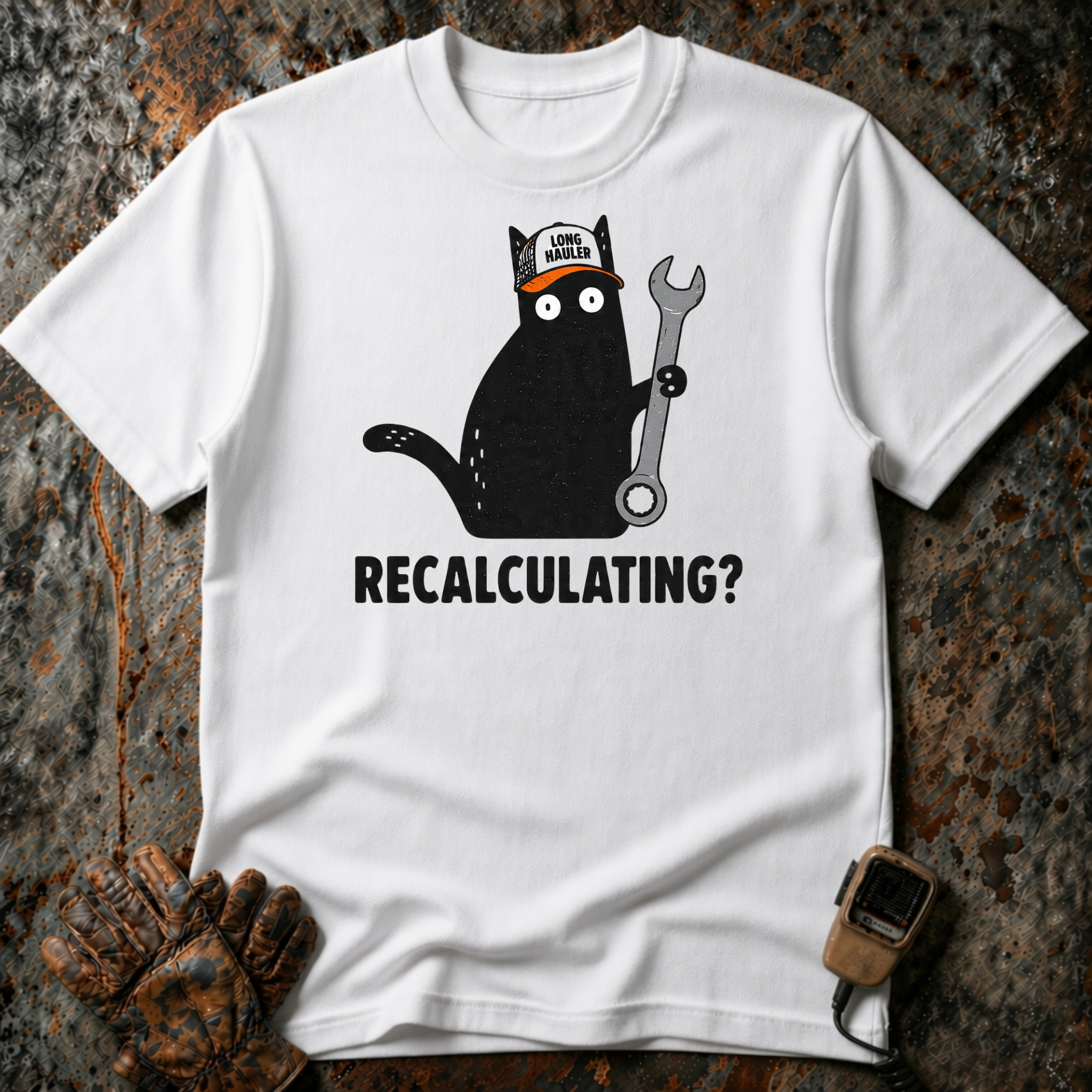 Cat Driver Recalculating | T-shirt